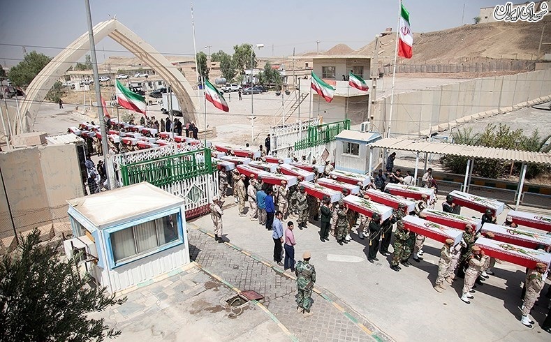 ورود پیکر مطهر 60 شهید دفاع مقدس از مرز خسروی