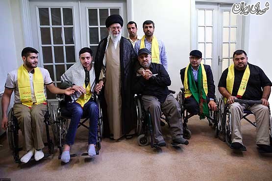 دیدار جانبازان حزب‌الله لبنان با رهبر انقلاب + عکس