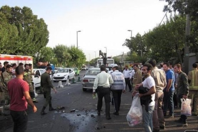 تصادف مرگبار سمند با اتوبوس در خیابان شهید رجایی