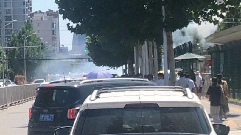 وقوع انفجار در نزدیکی سفارت آمریکا در پکن + عکس