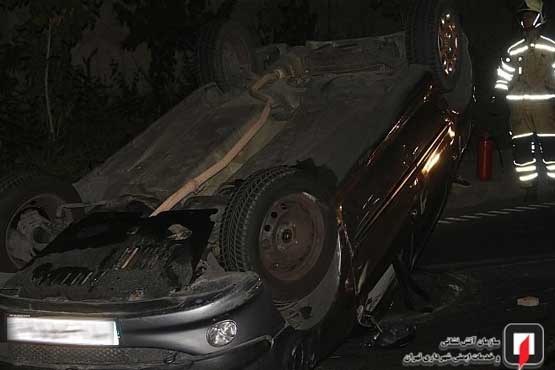 تصادف دو پژو در بزرگراه کردستان تهران + عکس