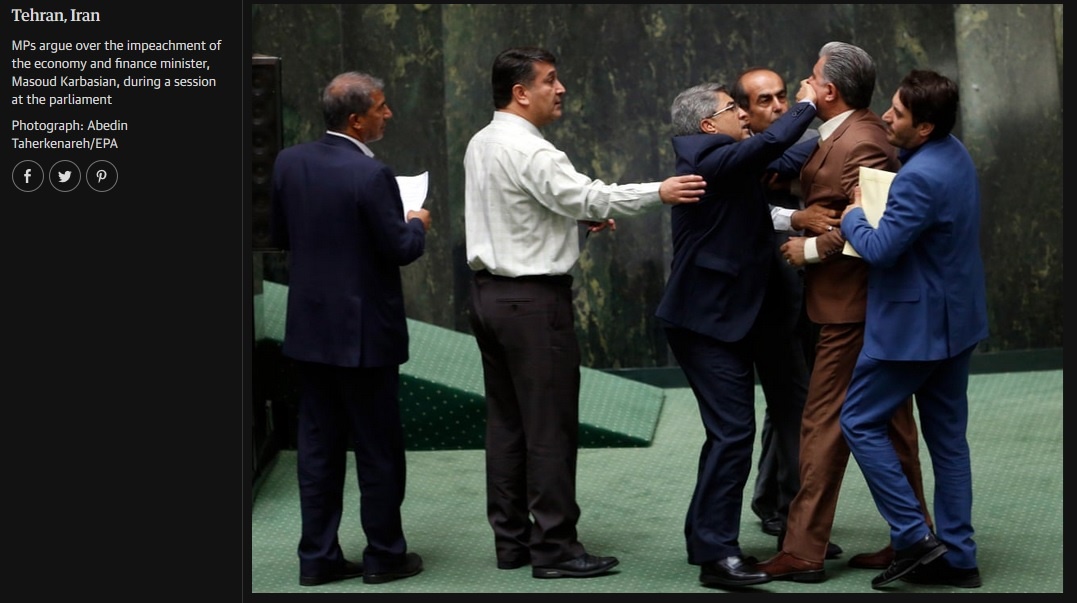 درگیری در مجلس ایران عکس منتخب گاردین شد!