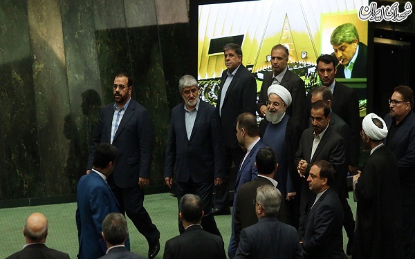حضور رئیس جمهور روحانی در مجلس