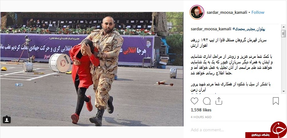 تقدیر سردار کمالی از سرباز شجاع ارتش + عکس