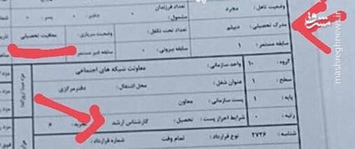 سربازی رفتن پسر وزیر با ماهی 4.5 میلیون تومان +سند