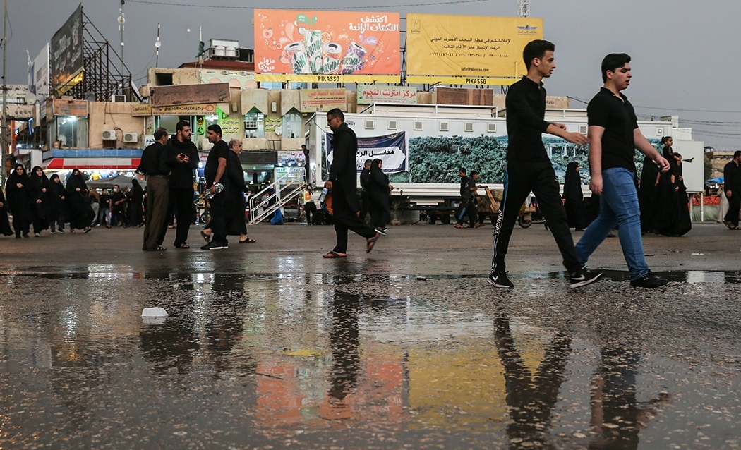 بارش باران در نجف اشرف