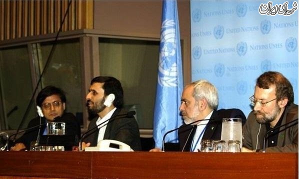 احمدی نژاد، ظریف و لاریجانی در نیویورک + عکس