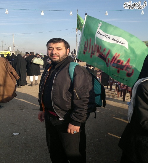 شهید مدافع حرم در راهپیمایی اربعین حسینی + عکس