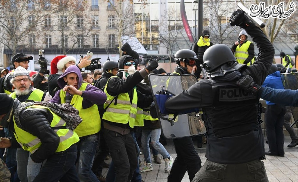 عکس/سرکوب شدید معترضان در فرانسه
