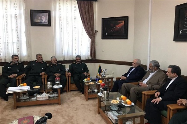 توئیت ظریف پس از دیدار با فرماندهان سپاه