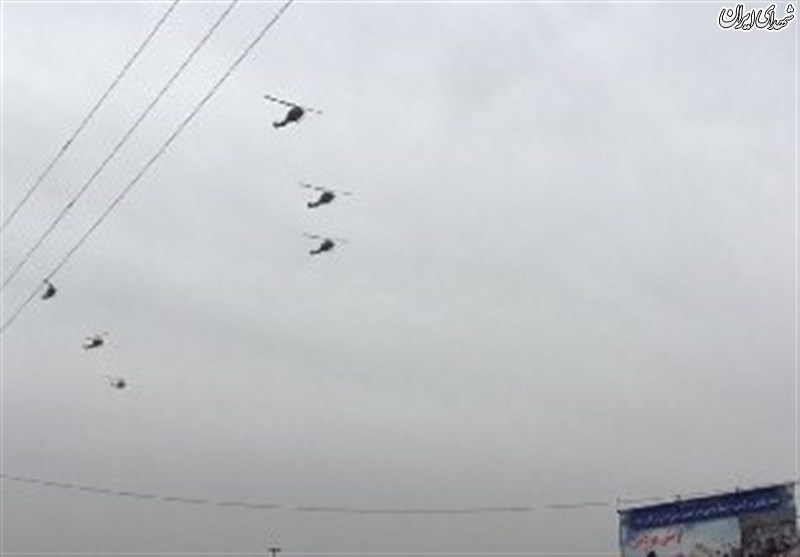 پرواز بالگردهای ارتش بر فراز حرم امام+ تصاویر