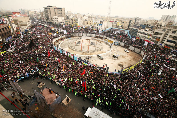 حضور گسترده مردم تهران در راهپیمایی ۹ دی ۸۸
