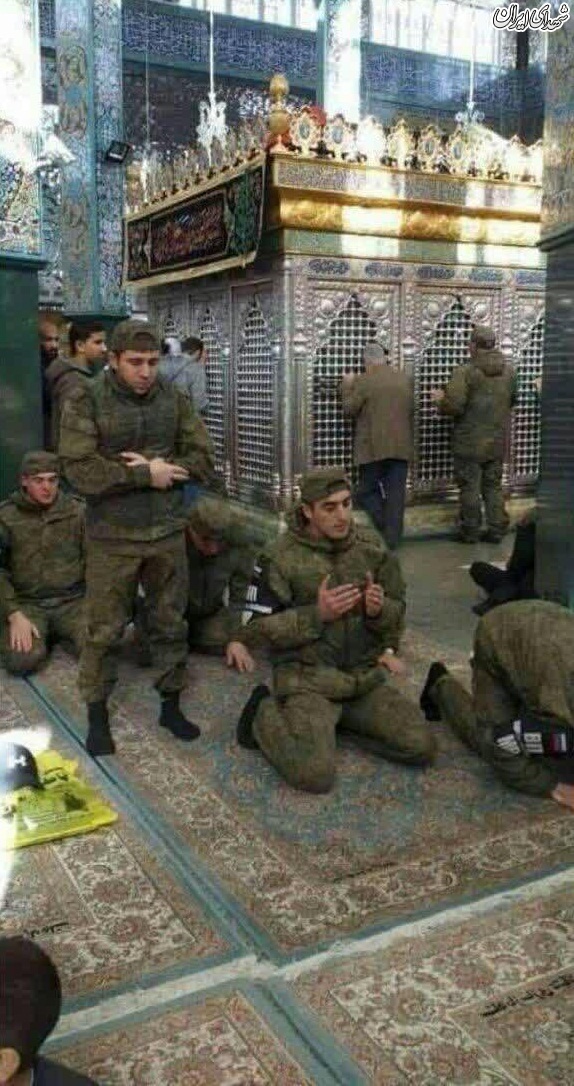 عکس/سربازان روس در حرم حضرت زینب (س)