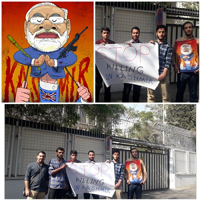 هدیه نمادین دانشجویان ایرانی به سفارت هند + عکس
