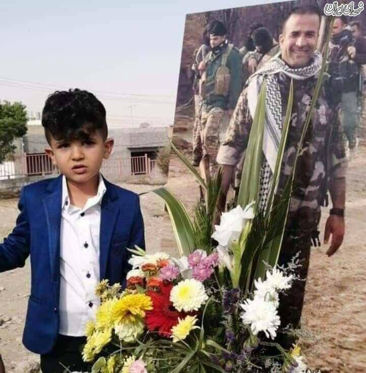 یتیم عراقی غم شهادت پدر را تاب نیاورد +عکس
