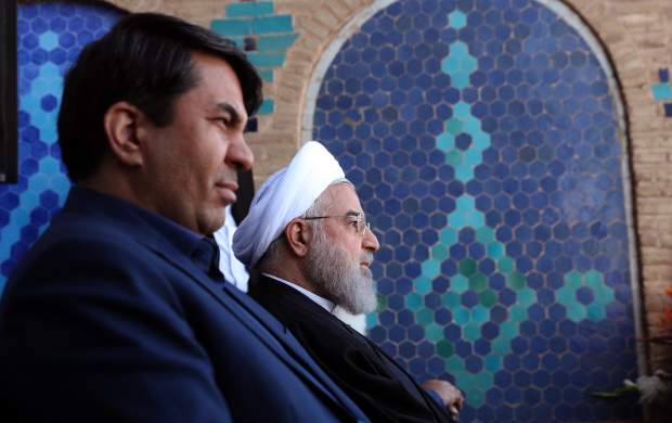 فیلم/ واکنش روحانی به شعار مردم یزد