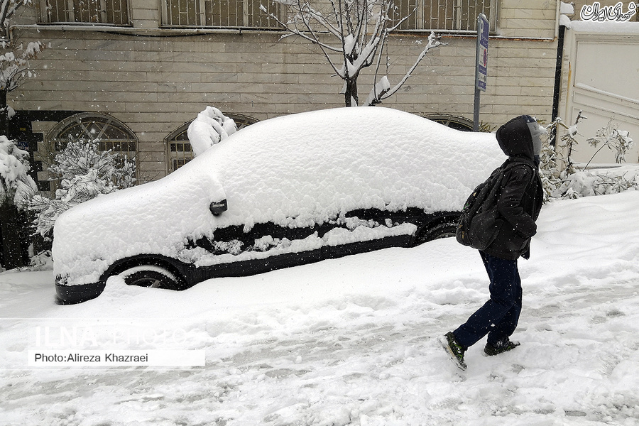 عکس/ برف شدید در سعادت آباد تهران