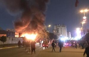 آشوبگران مواکب حسینی در کربلاء را آتش زدند