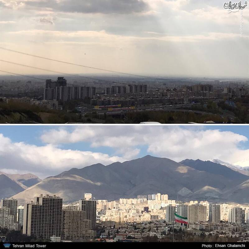 عکس/ هوای تمیز امروز تهران