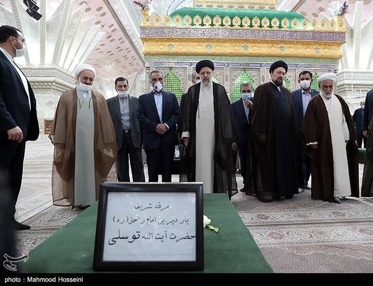 عکس/ تجدید میثاق رئیس قوه قضائیه با آرمان‌های امام خمینی(ره)