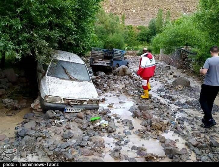 وقوع سیل تابستانی در تبریز +عکس