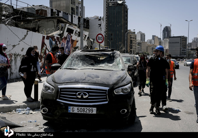 حجم خسارت انفجار مهیب در بندر بیروت
