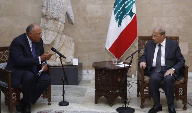 وزیر خارجه مصر در لبنان: آماده بازسازی بیروت هستیم