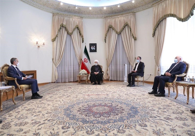 حضور معنی‌دار ظریف در دیدار روحانی با وزیر خارجه سوئیس +تصاویر