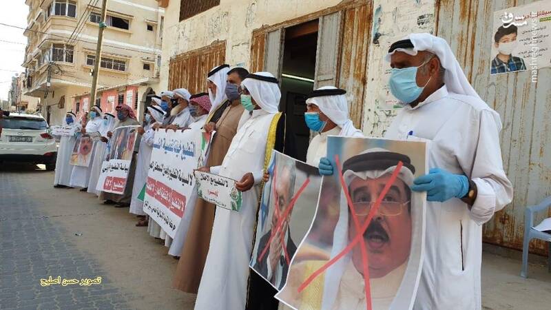 عکس/ خشم مردم فلسطین از اقدام ذلیلانه بحرین