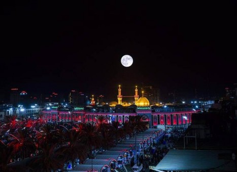 عکس/ نمای بسیار زیبا از گنبد حرم حضرت ابوالفضل(ع)