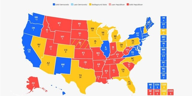 پیش‌بینی سی‌ان‌ان درباره انتخابات آمریکا