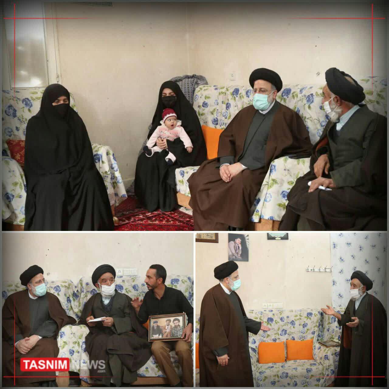 حضور رئیس‌جمهور در منزل شهید «سیدمهدی حسینی»