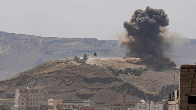 حمله ی جنگنده‌های ائتلاف عربی به استان‌های مختلف یمن