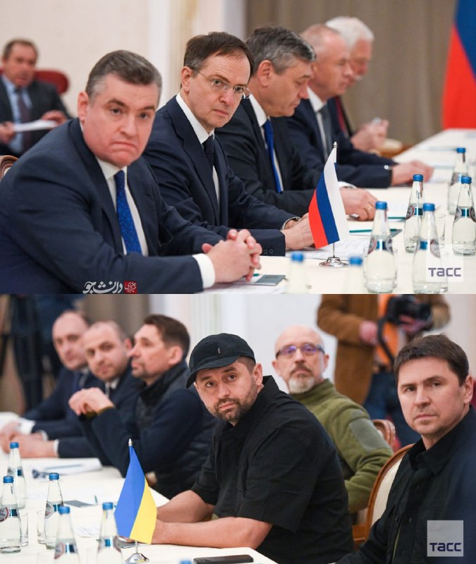 تصویر خاص از مذاکره‌کنندگان روسی و اوکراینی