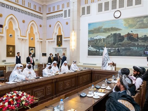 دیدار وزیر خارجه قطر با مقامات طالبان در کابل