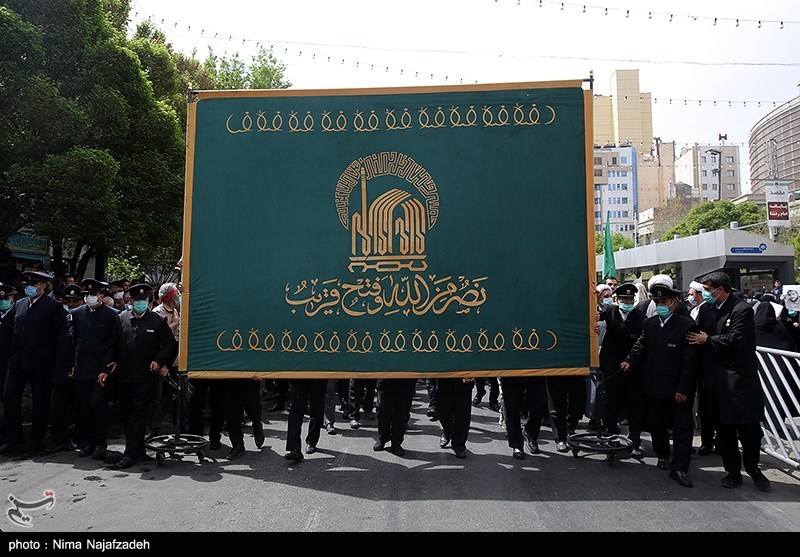 تشییع پیکر طلبه جهادی شهید دارایی در مشهد مقدس