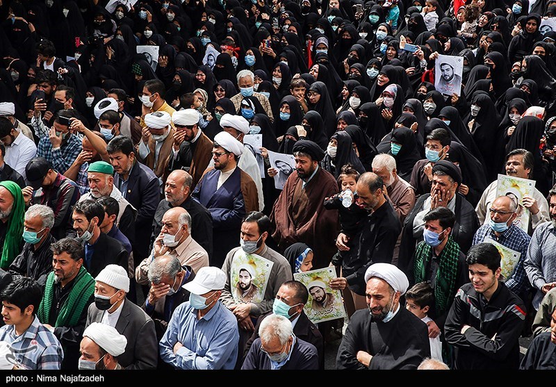 تشییع پیکر طلبه جهادی شهید دارایی در مشهد مقدس