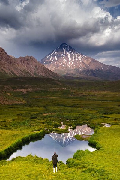 عکس/ نمایی بهاری از بلندترین قله ایران
