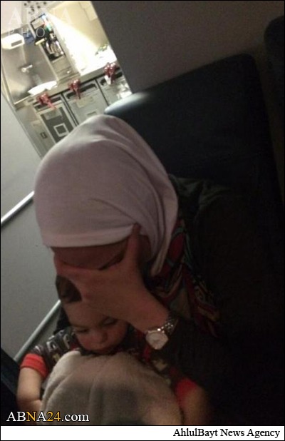 تحقیر زن مسلمان در هواپیمای آمریکا+تصاویر