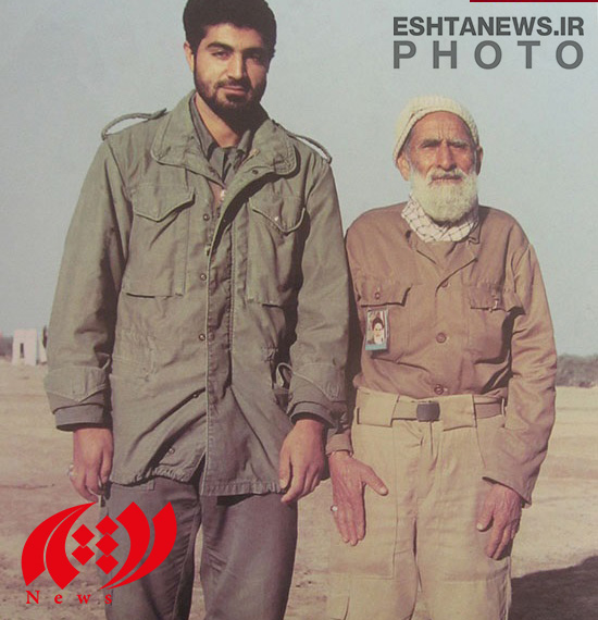 سردار سلیمانی در کنار پدر بزرگوارشان +عکس