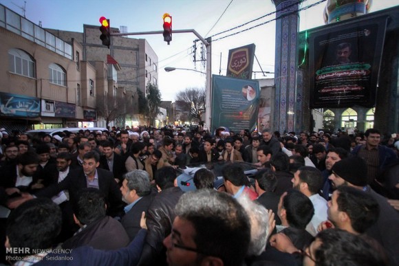 برگزاری مجلس ترحیم والده احمدی‌نژاد در قم +تصاویر