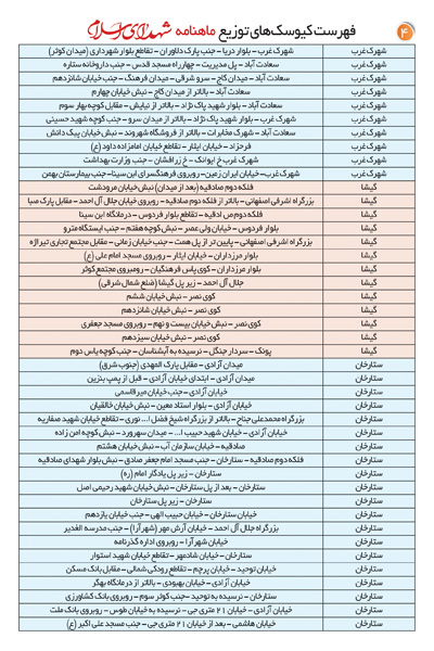 600 گیشه توزیع نشریه شهدای اسلام