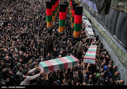 عکس/ تشییع 45شهید گمنام در روز عاشورا