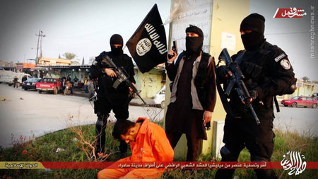 اعدام یک رزمنده شیعی به دست داعش+تصاویر