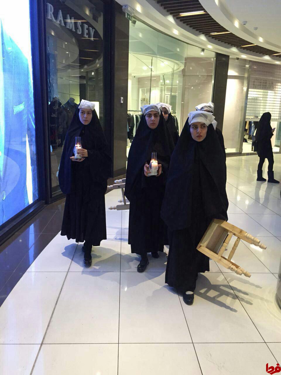 دختران پوشیه‌پوش در پاساژ شمال تهران +عکس