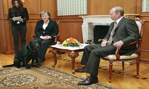 ماجرای ملاقات پوتین و مرکل در حضور سگ سیاه