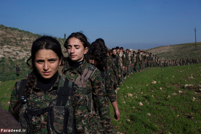 تصاویر/ پادگان زنان کرد در سوریه