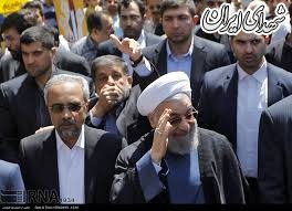 حضور روحانی و احمدی‌نژاد در راهپیمایی روز قدس+تصاویر