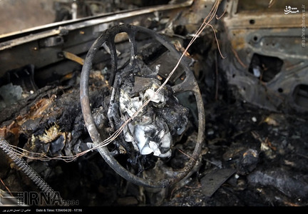 عکس/ آتش سوزی 5 دستگاه خودرو