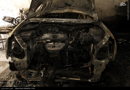 عکس/ آتش سوزی 5 دستگاه خودرو